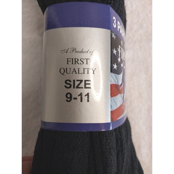 Men's Cotton Athletic Black Sports First Quality Tube Socks Size 9-11 NEW - Picture 5 of 6